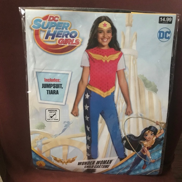 Halloween Wonder Woman Child Costume New with tag Size Medium - Picture 1 of 10